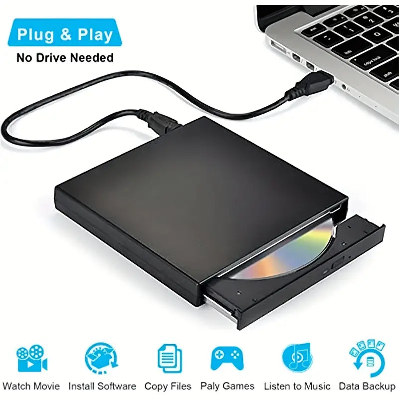 USB 2.0 Slim Protable External CD-RW Drive DVD-RW Burner Writer Player Recommend Sale Online