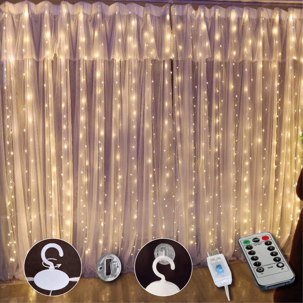 300 LED Curtain Fairy Lights For Sale Online