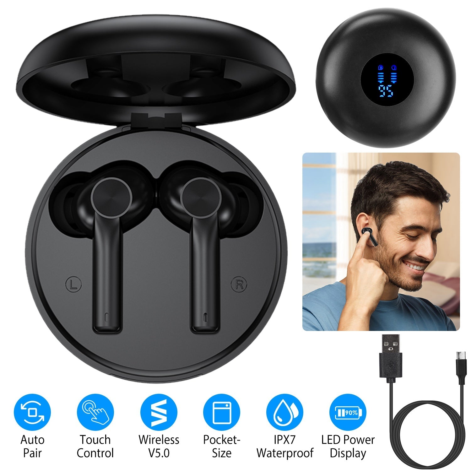 5.0 TWS Wireless Earbuds Cheap Sale Best Pices