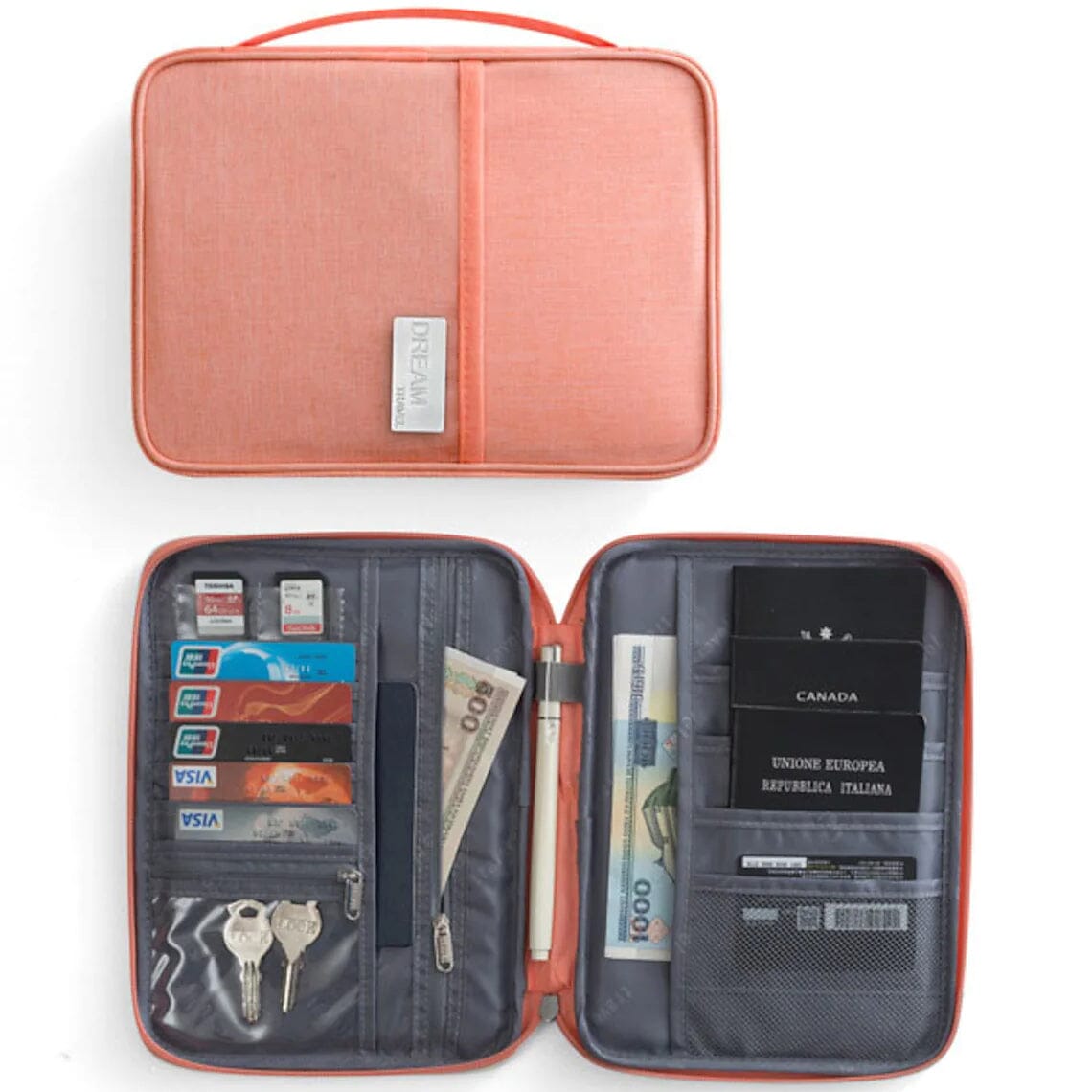 Family Travel Document Organizer Capacious Passport Holder Wallet Sale Comfortable