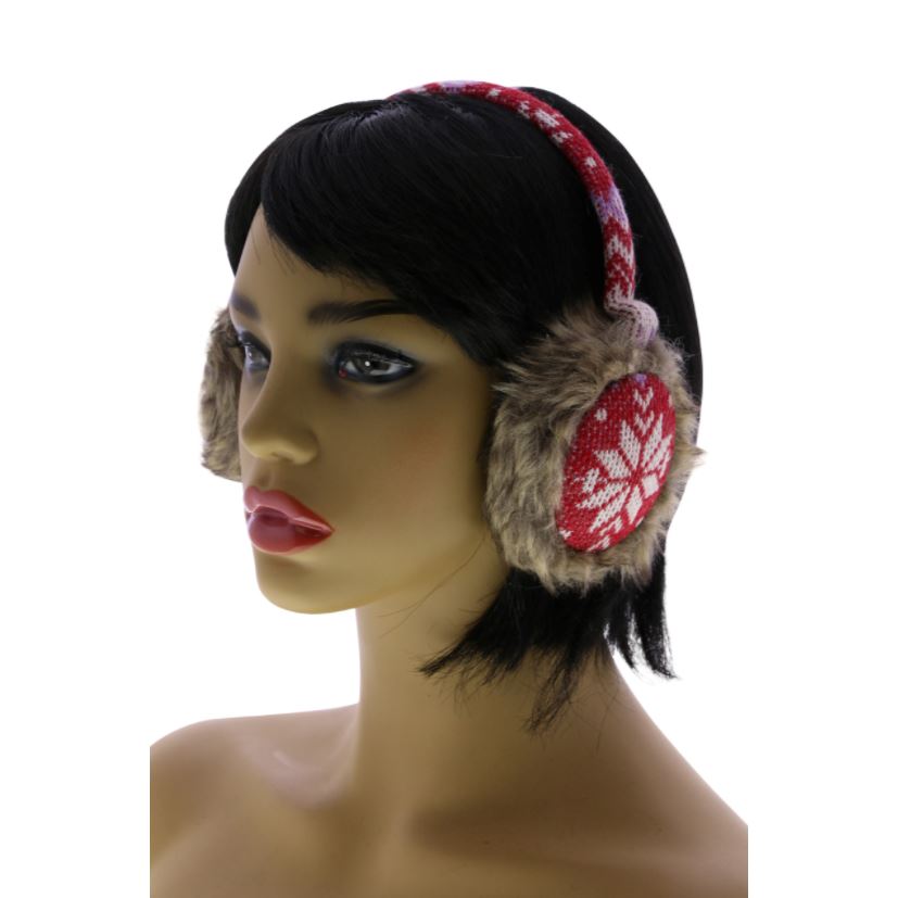 Snowflake Earmuffs with Fur Trim Buy Cheap Pay With Paypal