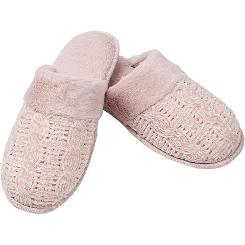 Roxoni Fur Trim Knit Sweater Slippers for Women Quality Free Shipping Outlet