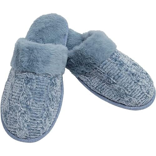 Roxoni Fur Trim Knit Sweater Slippers for Women Quality Free Shipping Outlet