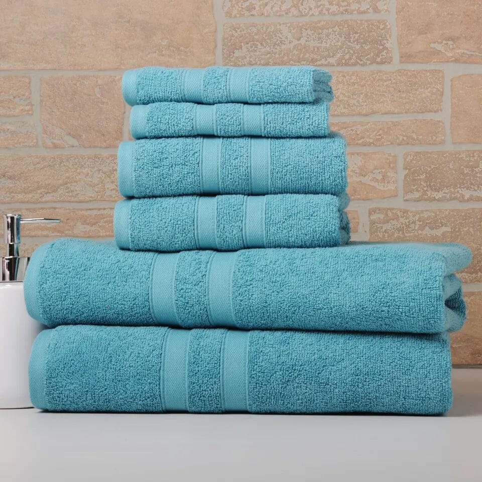 6-Piece Bibb Home Absorbent 100% Egyptian Cotton Towel Set Free Shipping Factory Outlet