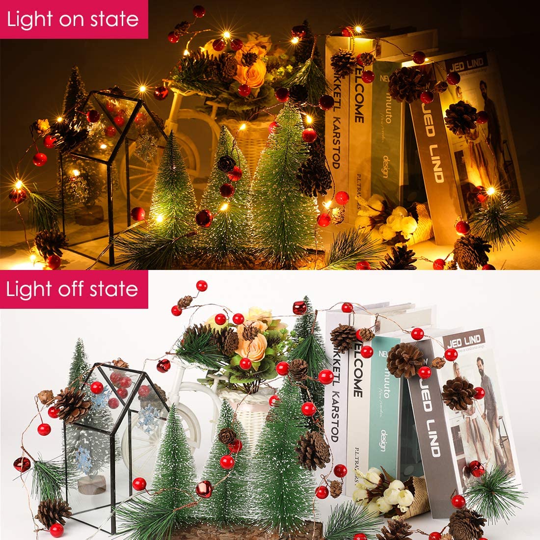 6.5Ft. 20 LED Christmas Garland with Lights Clearance Purchase