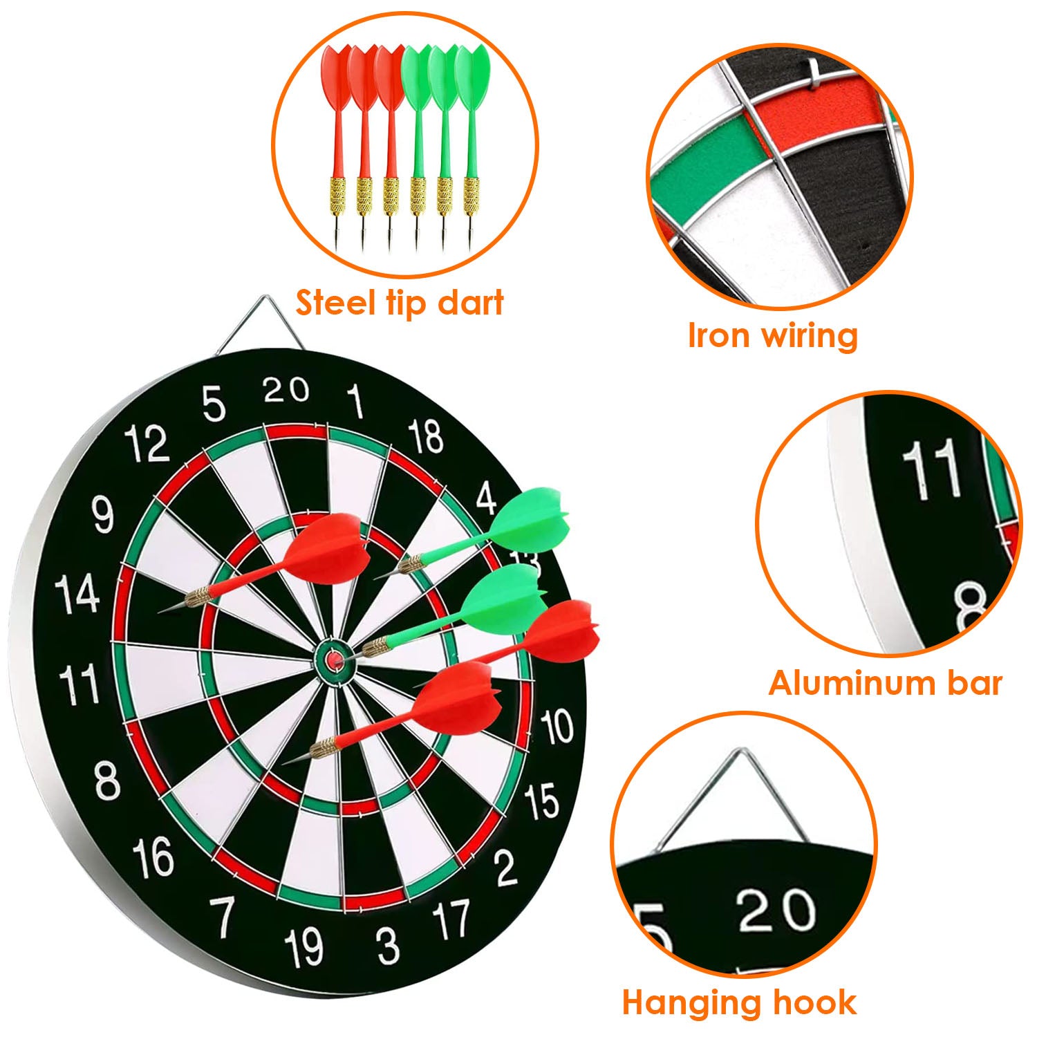 16-Inch Dart Board Game Set Sale 100% Authentic