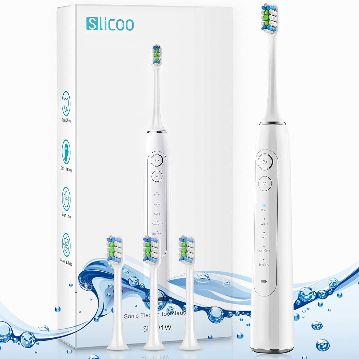 Slicoo Sonic Electric Toothbrush with 4 Brush Heads Wide Range Of Online