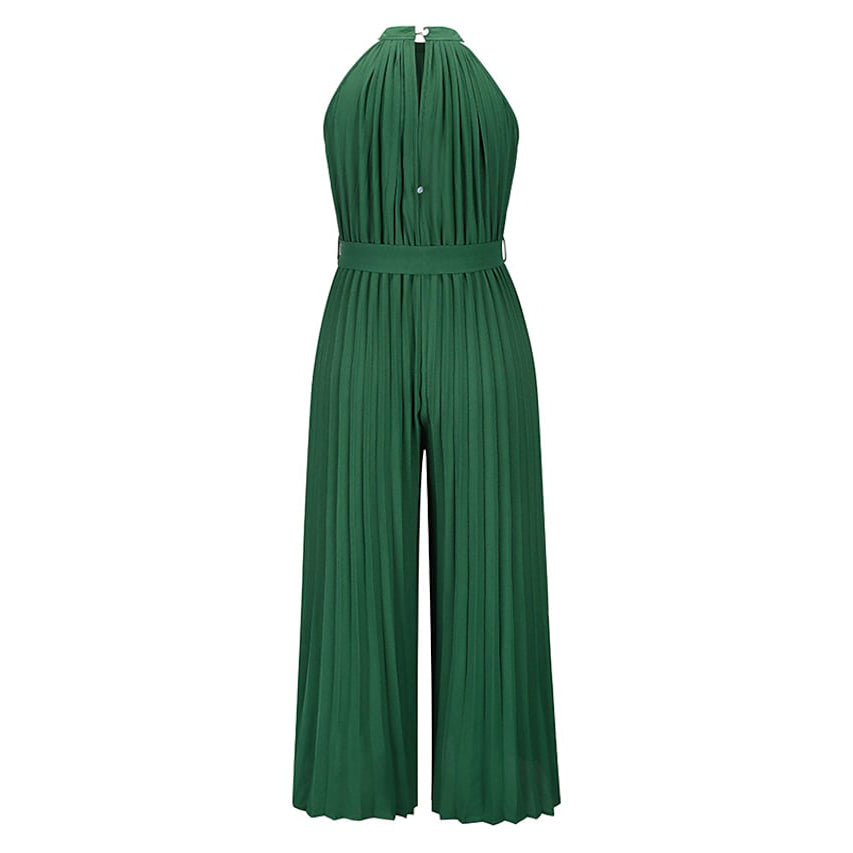 Women's Lace-Up Halter Casual Wide-Leg Jumpsuit Outlet Affordable