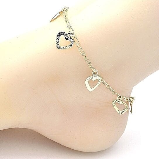 14k Gold Fill Heart Anklet Cheap Cost