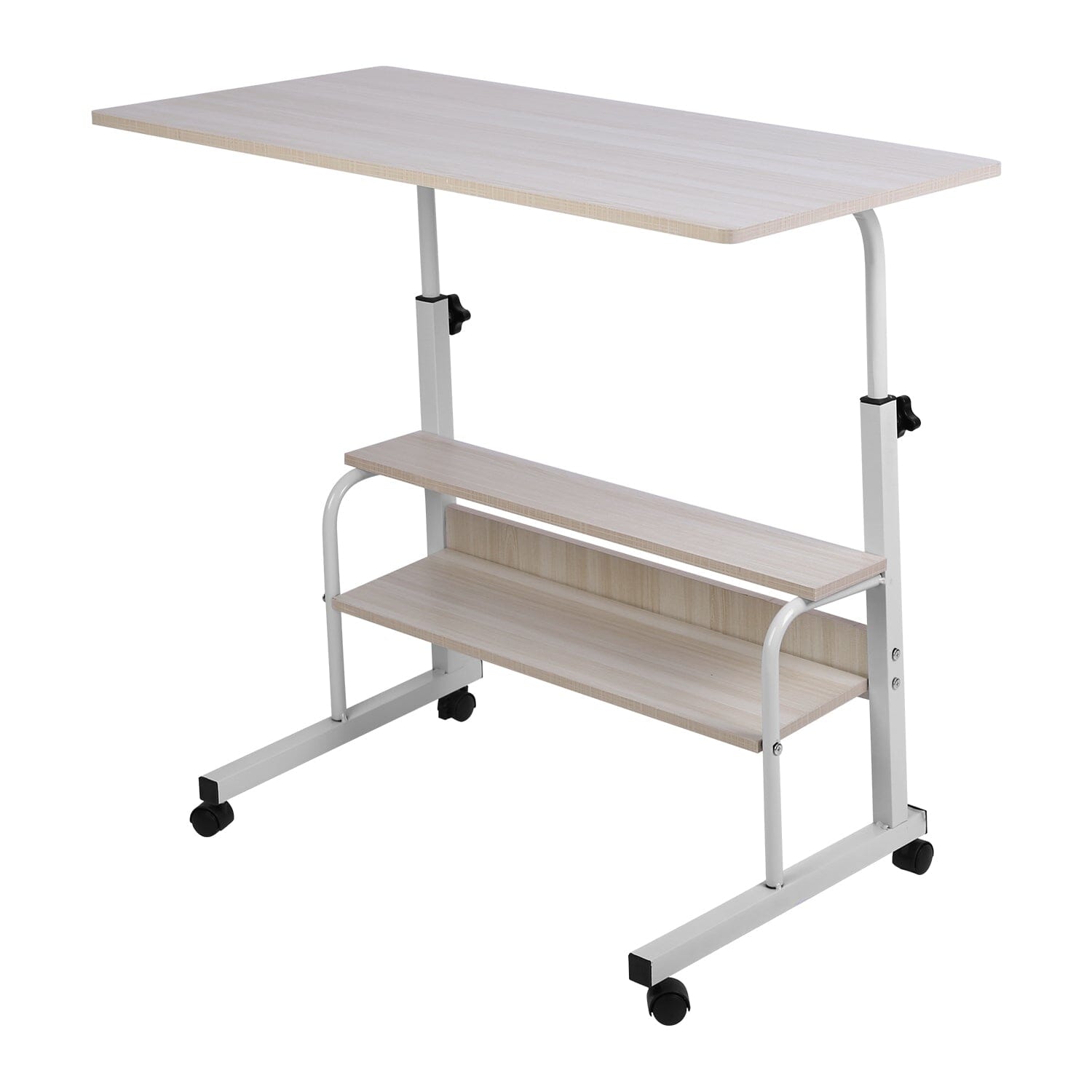 3-Tier Height Adjustable Laptop Desk with Rolling Wheels Cheapest