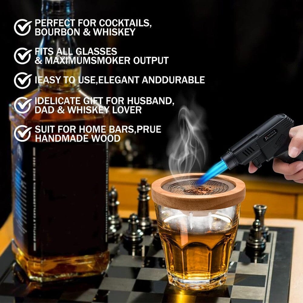 Cocktail Smoker Kit, Vintage Whiskey Smoker Set with 4 Flavor Wood Chips Clearance Official