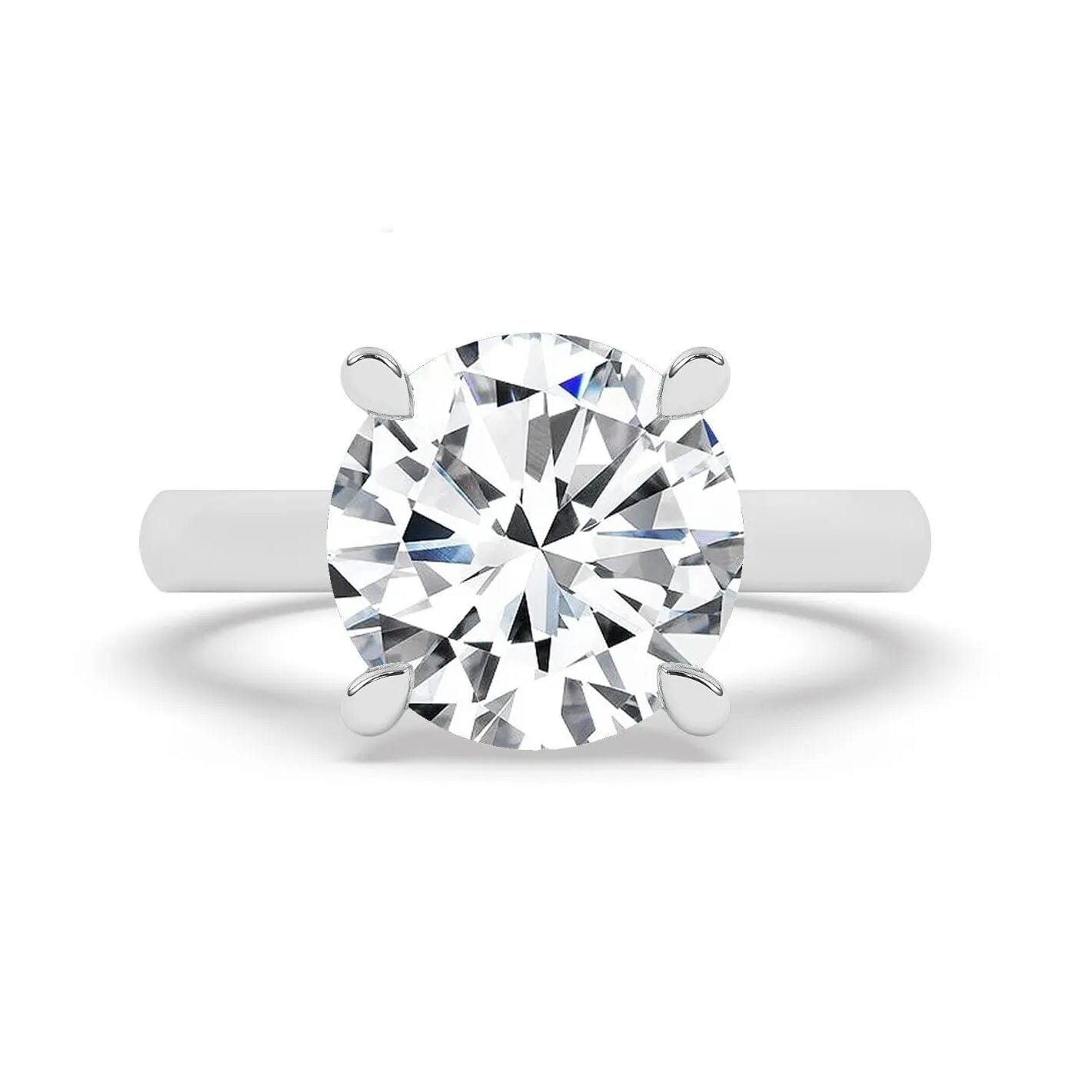 IGI, F/VS1, 5CT Solitaire Lab-Grown Round Diamond Engagement Ring 18K White Gold Sale Classic