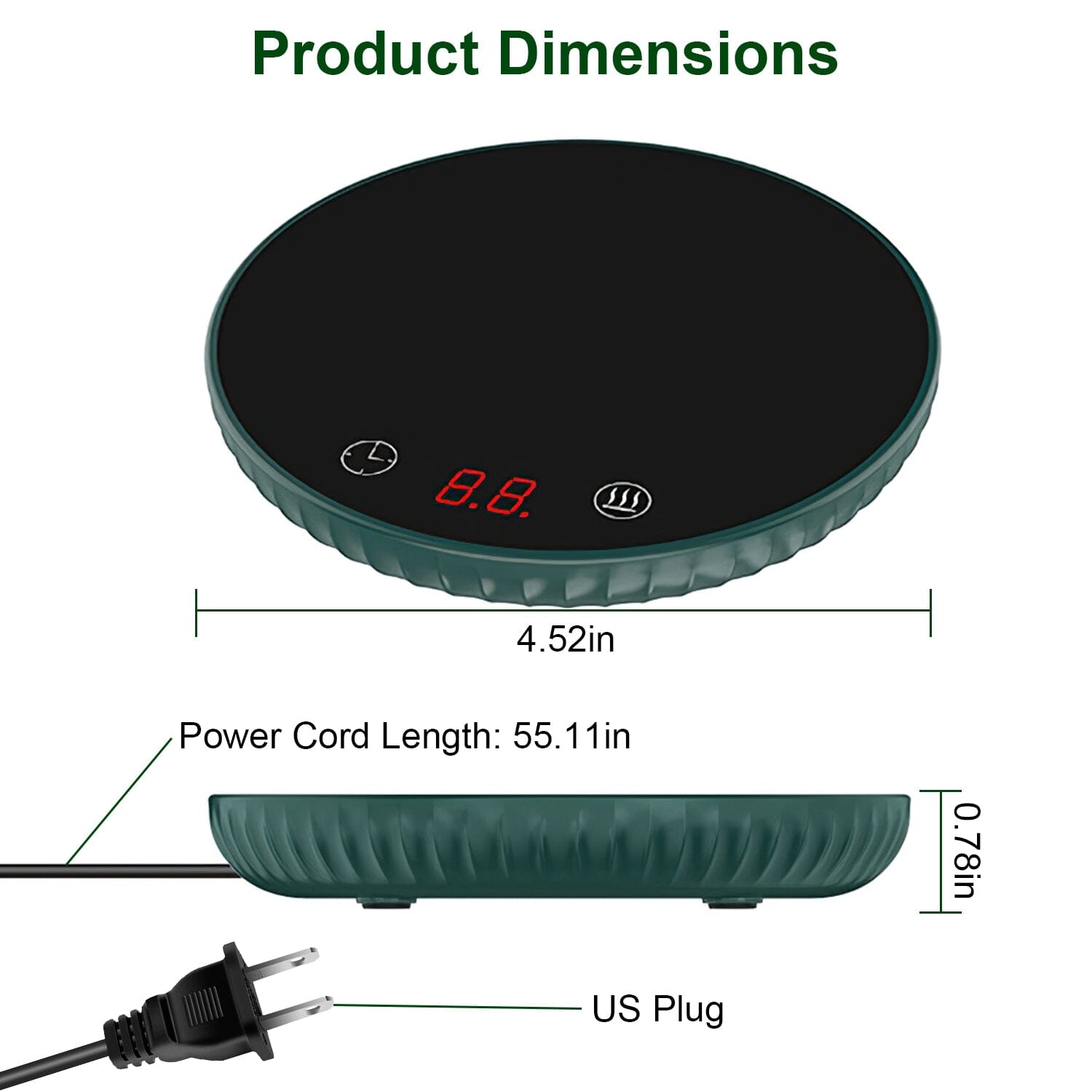 Desktop Electric Cup Warmer Auto Off Over Heating Protection Smart Timer Setting Comfortable Cheap Pice