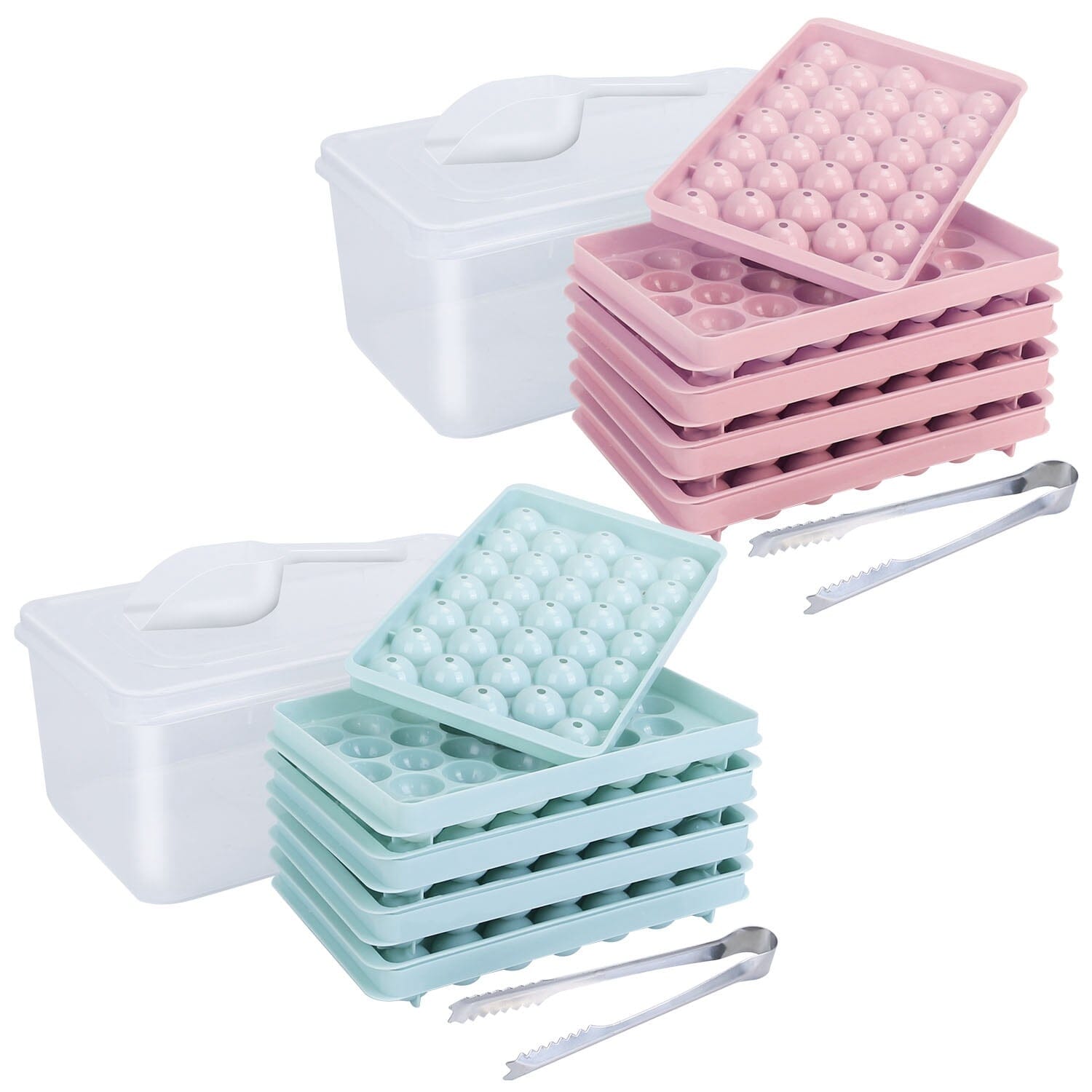 4-Pack: Small Ice Cube Maker Mold with Lid Bin Visit New For Sale