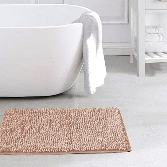 Slip-Resistant Shag Anna Chenille Soft Absorbent Bath Mat Bathroom Rug 17 x 24 Get Authentic For Sale