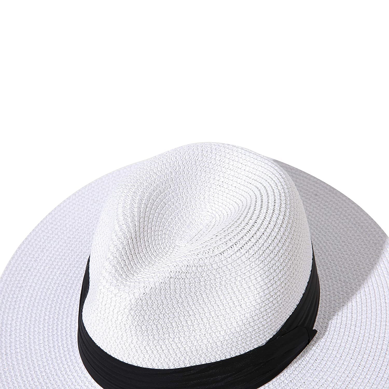 Women Wide Brim Straw Panama Roll up Hat With Mastercard Cheap Pice