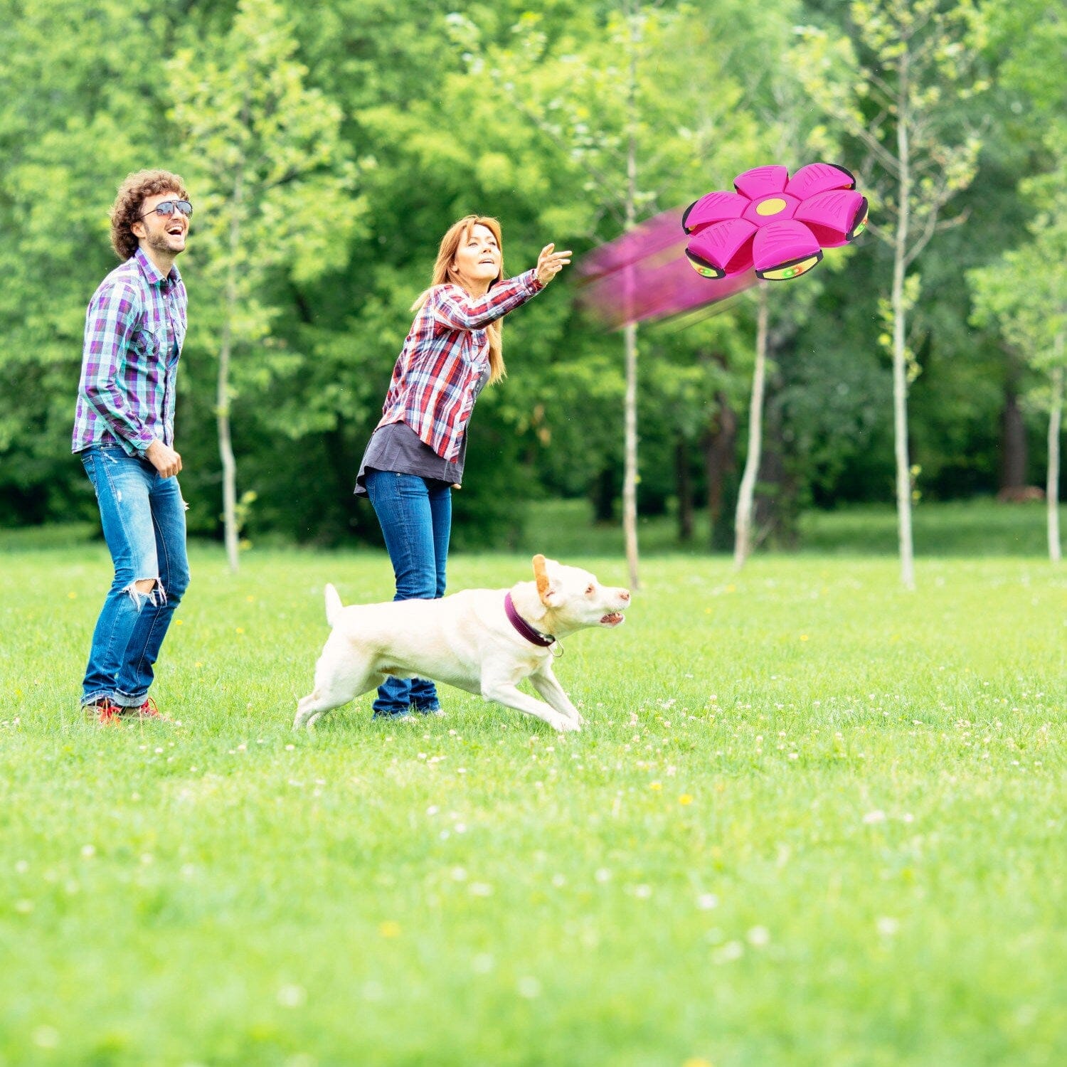 4-Pack: Flying Saucer Ball with LED Lights Discount Fashionable