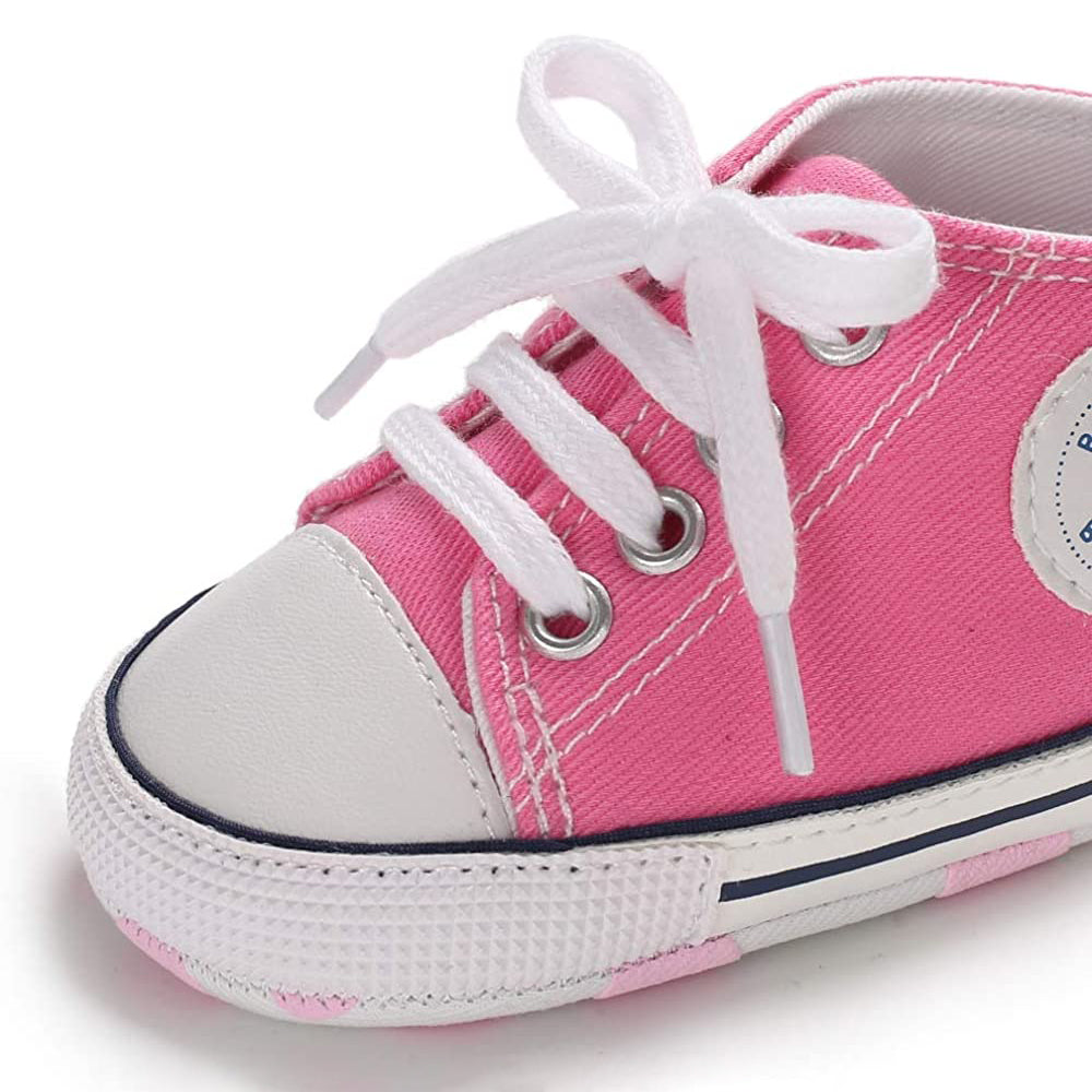 Unisex High Top Sneaker Soft Anti-Slip Sole Newborn Infant Denim Shoes Visit