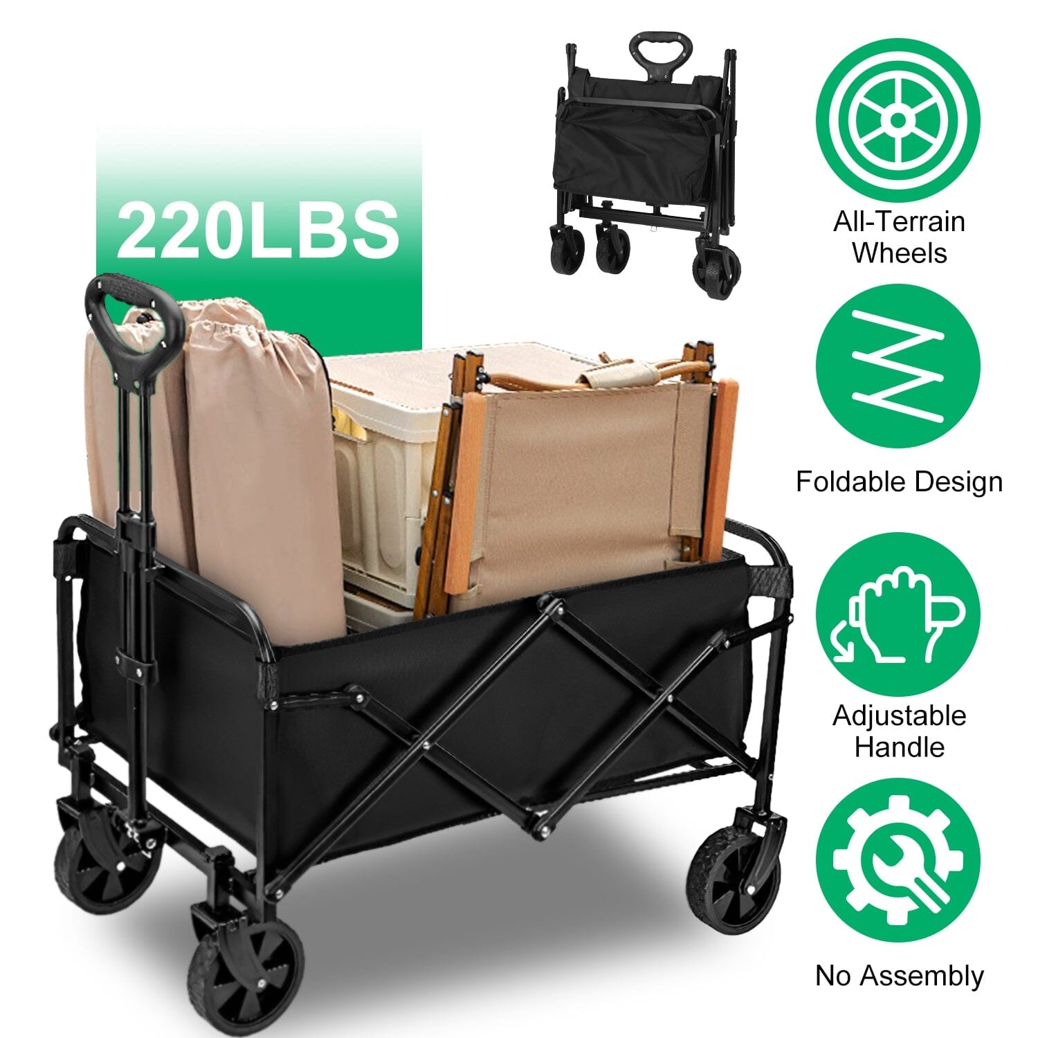 Collapsible Folding Wagon Cart Best Place Online