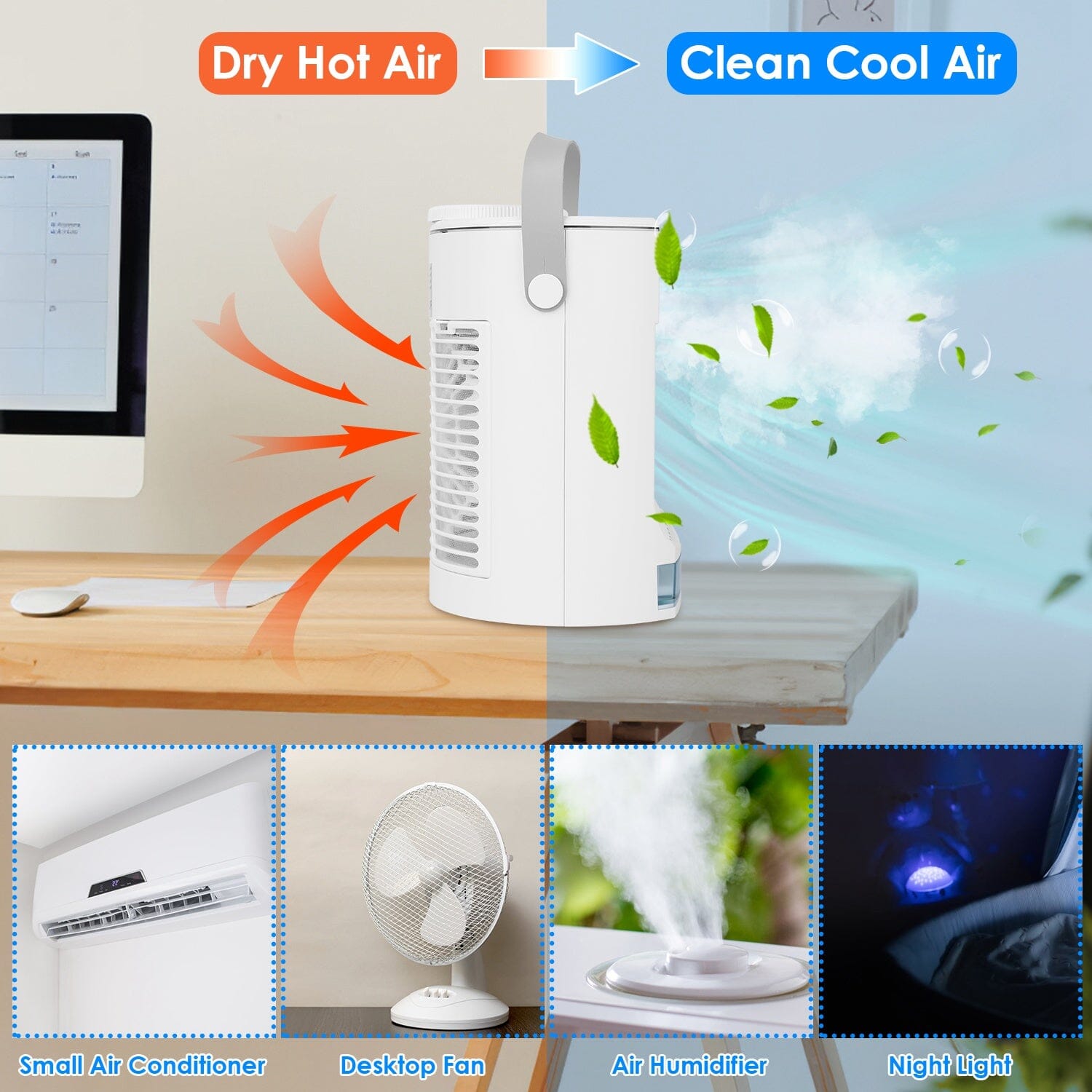 Portable Air Conditioner Fan Evaporative Humidifier 3 Speed Spray Cheap Sale Good Selling