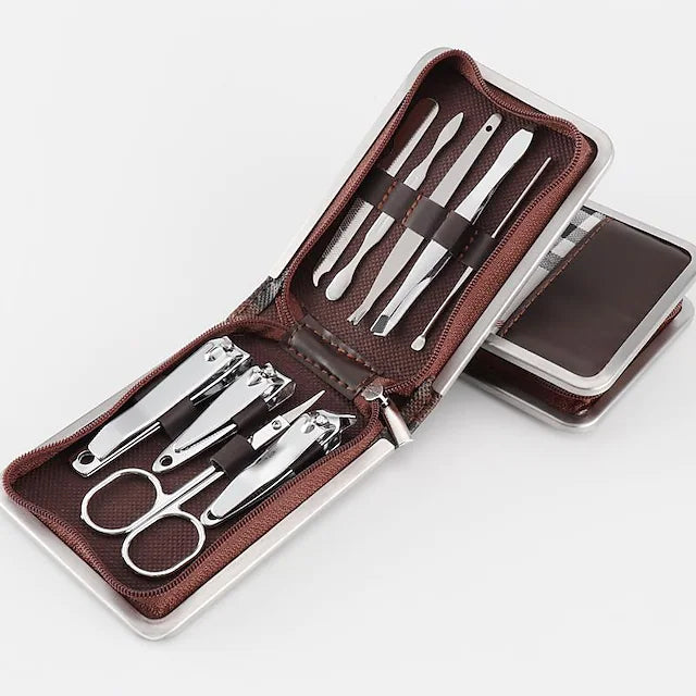 9-Pieces Set: Carbon Steel Nail Clippers Set Cheap Sale Brand New Unisex