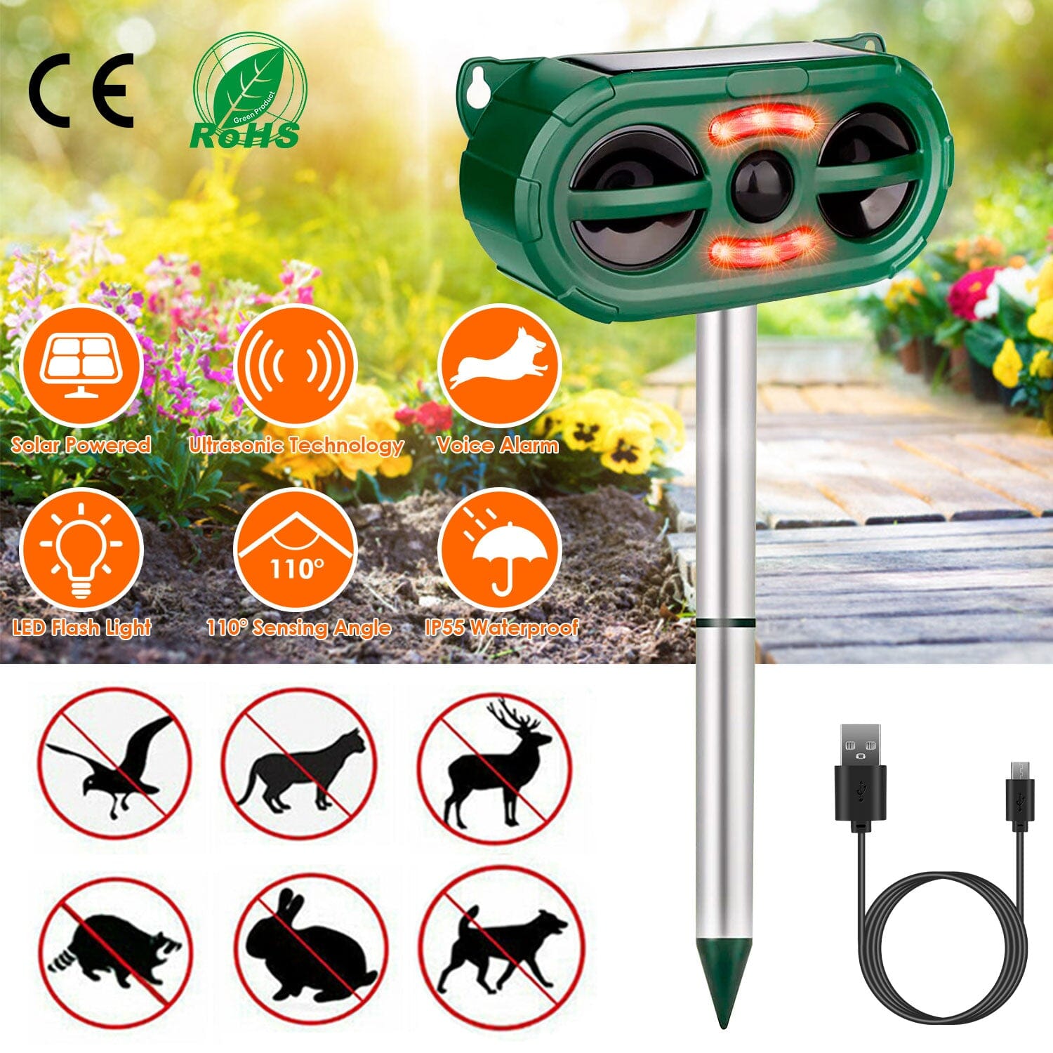 Solar Ultrasonic Animal Repeller Motion Sensor Best Place To Buy