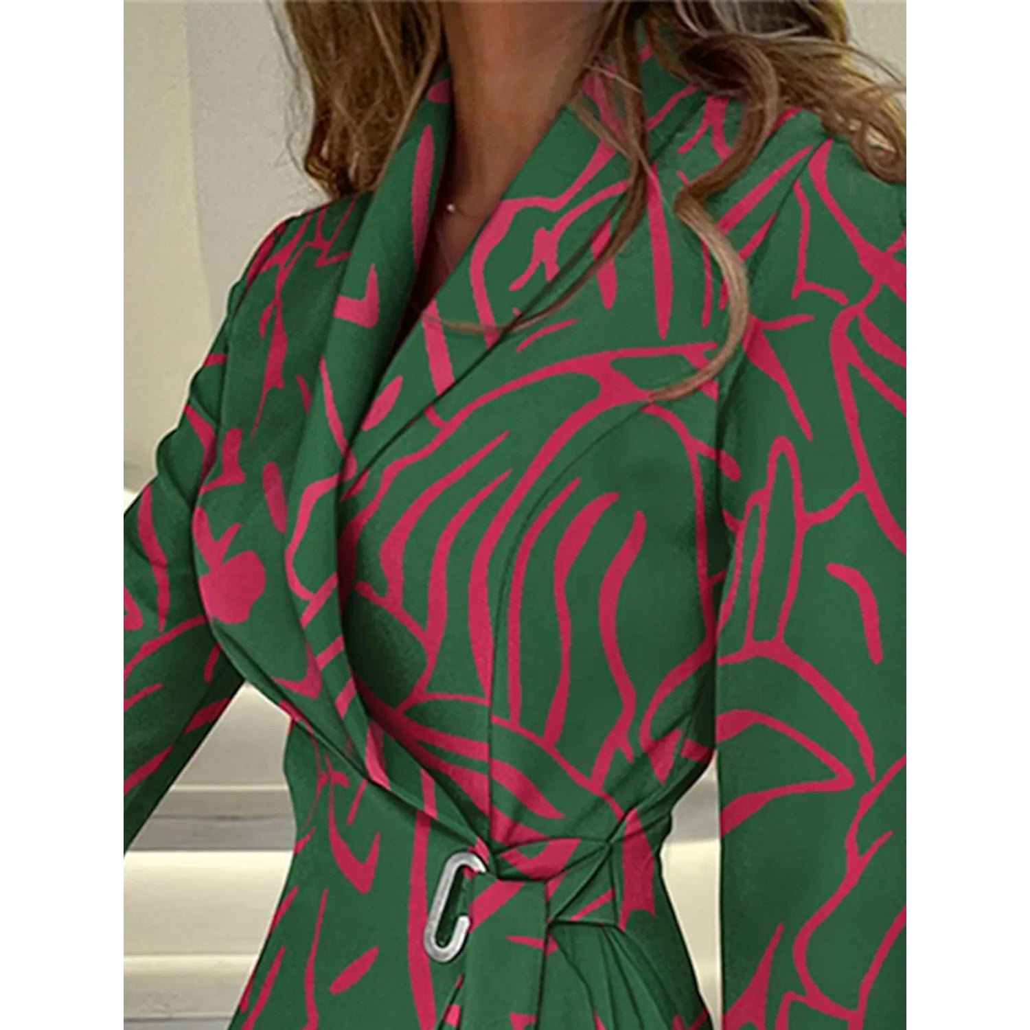 Women's Blazer Dress A Line Dress Knee Length Ruched Print Dress Fast Delivery Cheap Online