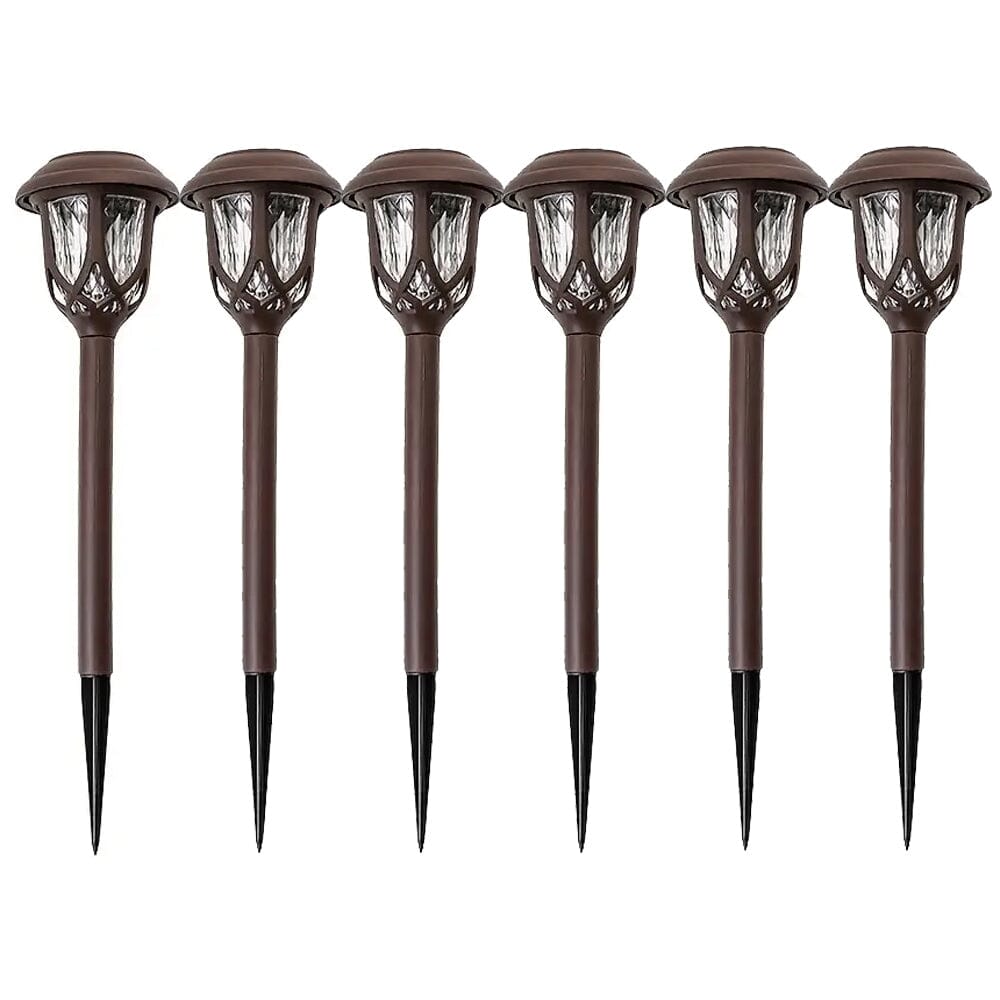 6-Pack: Solar Powered Pathway Lights - Touch-Controlled, Waterproof, Detachable, Energy Efficient, and Wireless Solar Garden Stake Lights Free Shipping Cheap Pice