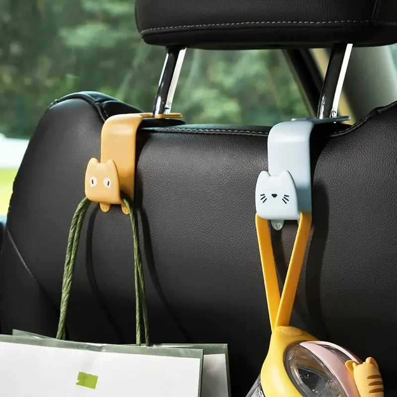 6-Pack: Universal Car Seat Hanger Hooks Cute Cartoon Double-hook Fashionable