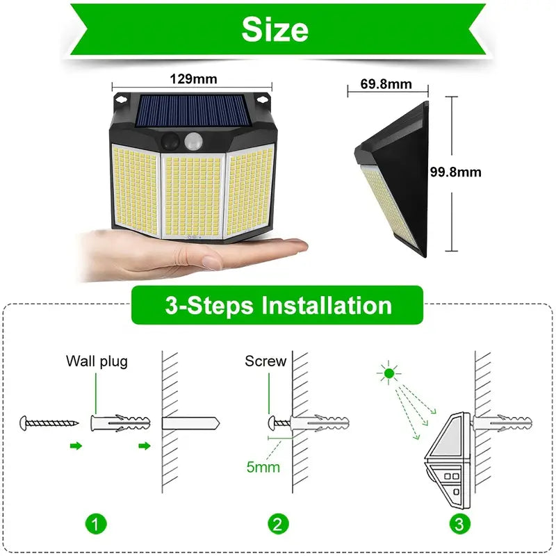 432 LED Solar Garden Wall Lights Cheap Footlocker