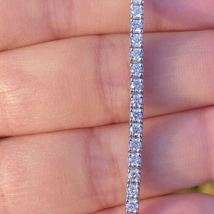 Solid 14K White Gold 2.13CTW 100% Natural Diamond Tennis Bracelet Free Shipping Hot Sale