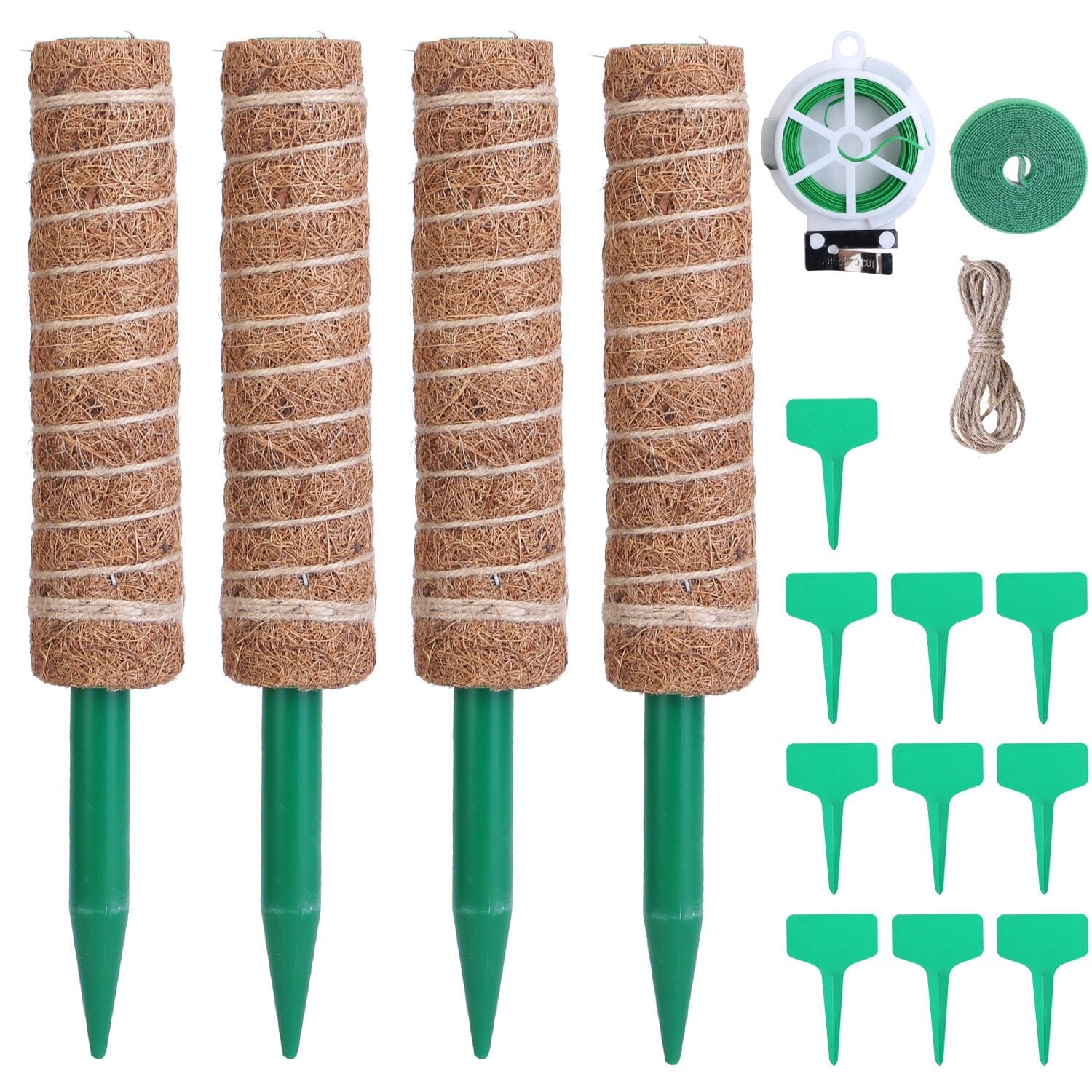 4-Pieces: Coco Coir Extendable Moss Pole for Climbing Plants Buy Cheap Eastbay