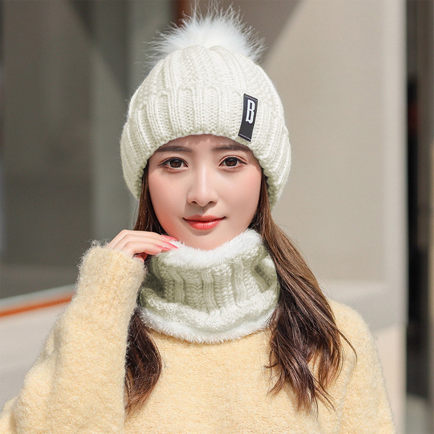 Winter Beanie Hat Scarf Set for Women Clearance Order