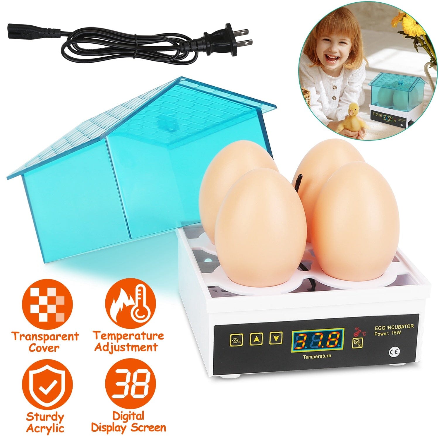 Professional Poultry Hatcher with Digital Display Automatic Temperature Humidity Clearance Cheap Online