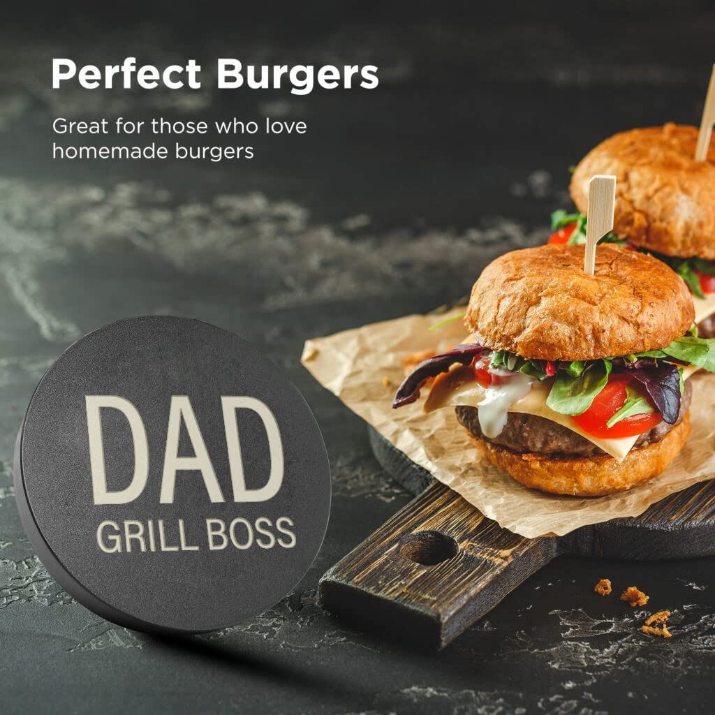 Non-Stick Aluminum Hamburger Press Patty Maker BBQ Burger Mold “Dad Grill Boss” With Paypal Sale Online