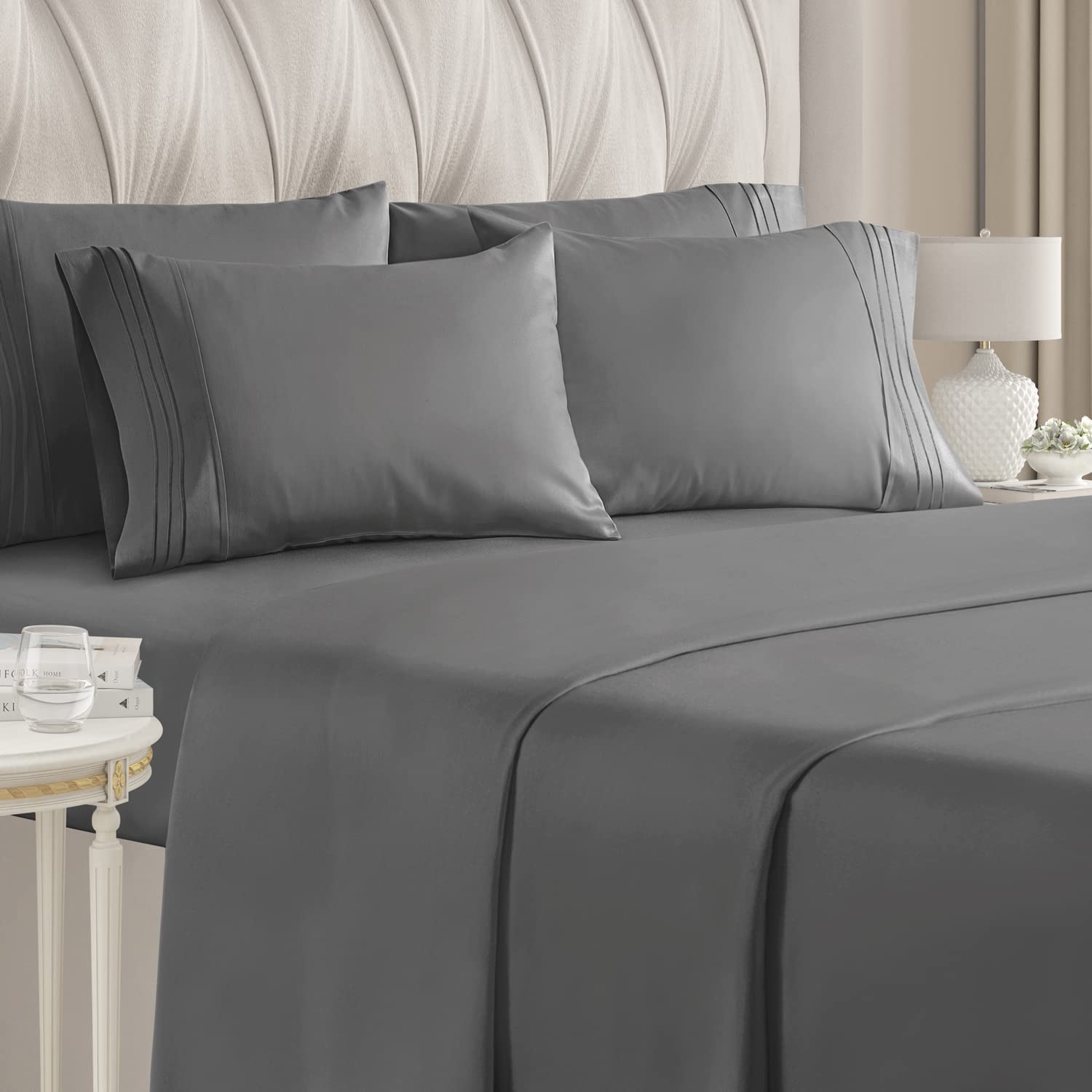 6-Piece Set: Hotel Luxury Bed Sheets Cheap Geniue Stockist