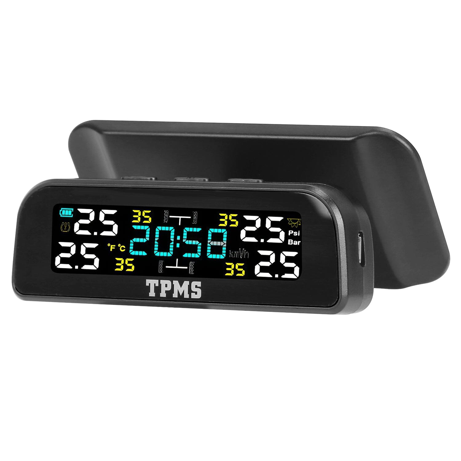 Wireless Solar Car Tire Pressure Monitoring System Auto Tire Pressure with Sensors Temperature Alarm Discount Pices