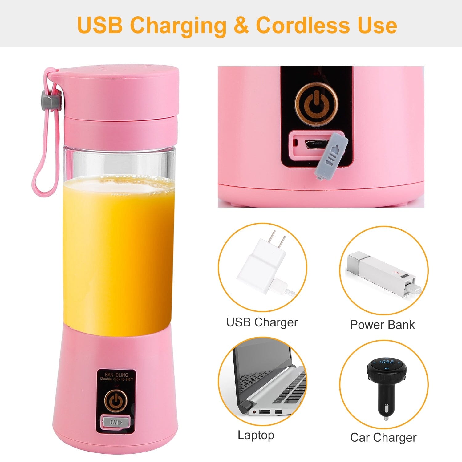 Portable Juicer Blender USB Rechargeable Browse For Sale