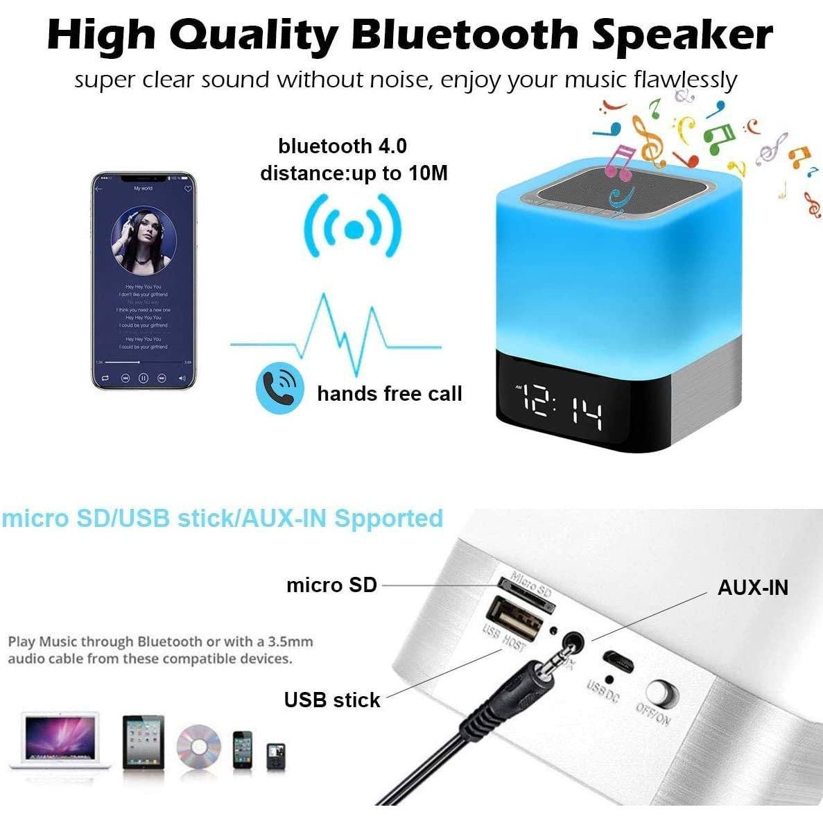 Bluetooth Speaker Touch Sensor Bedside Lamp Shipping Discount Sale