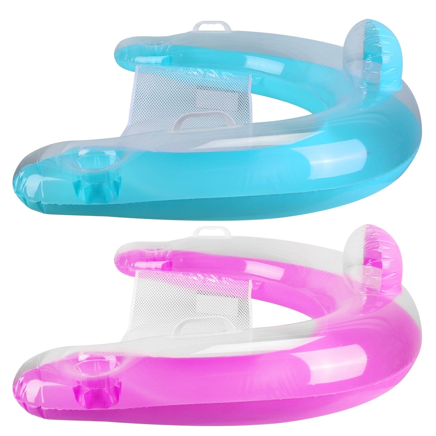 2-Pack: Inflatable Float Pool Chair with Cup Holder Arm Rest Free Shipping Get To Buy