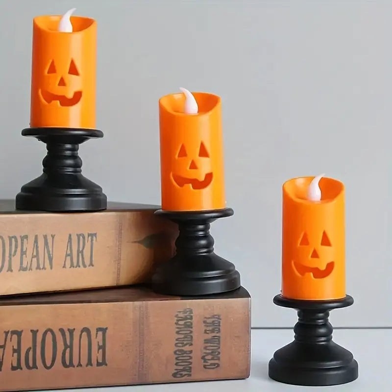 12-Pieces: Halloween LED Pumpkin Chandelier Candles Cheap Sale Newest