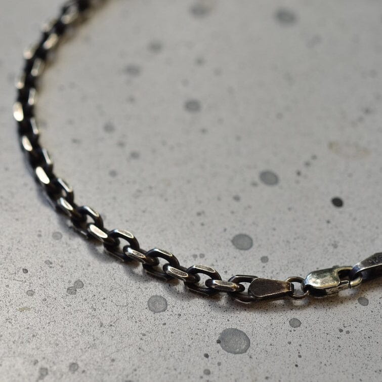 925 Sterling Silver Anchor Forzentina Link Necklace 3.5mm Oxidized Finish Clearance Best Pices