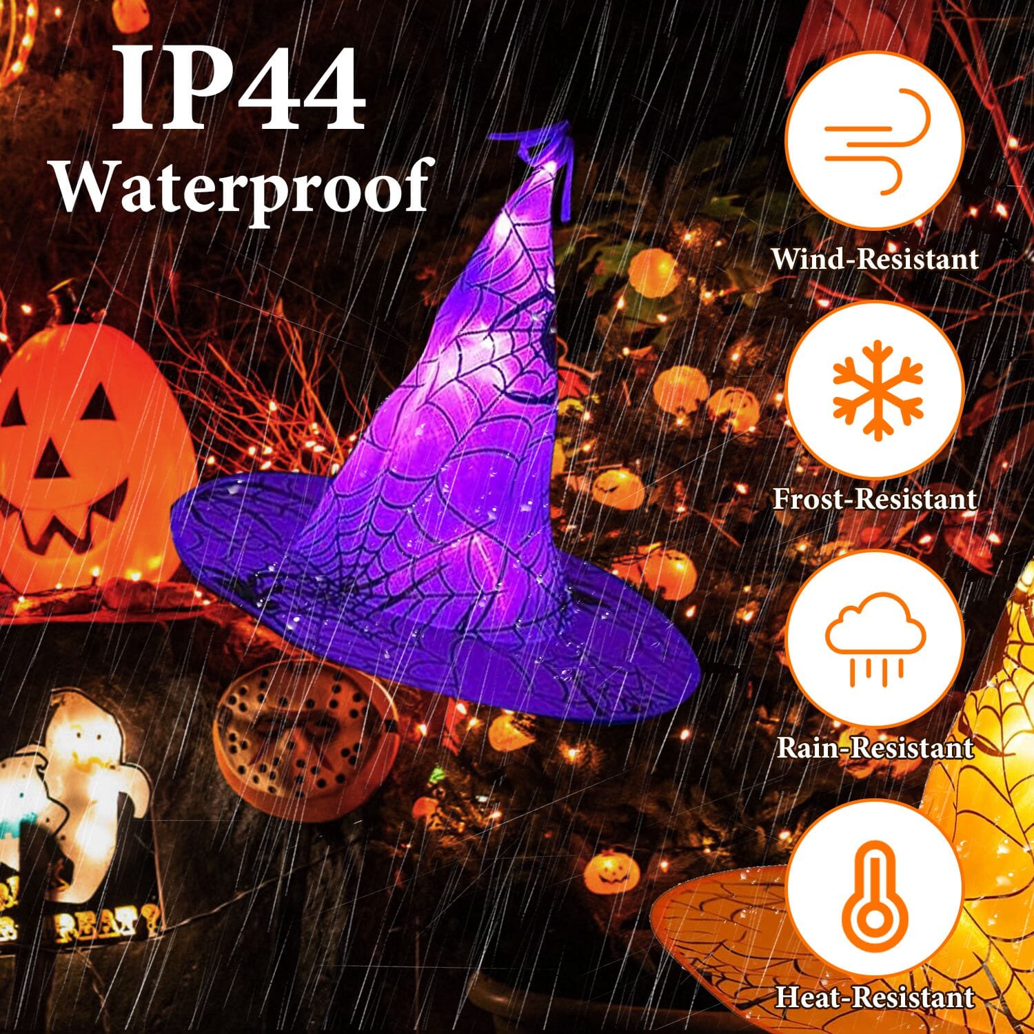 8-Pack: 13ft Witch Hat Hanging String LED Light For Sale Free Shipping