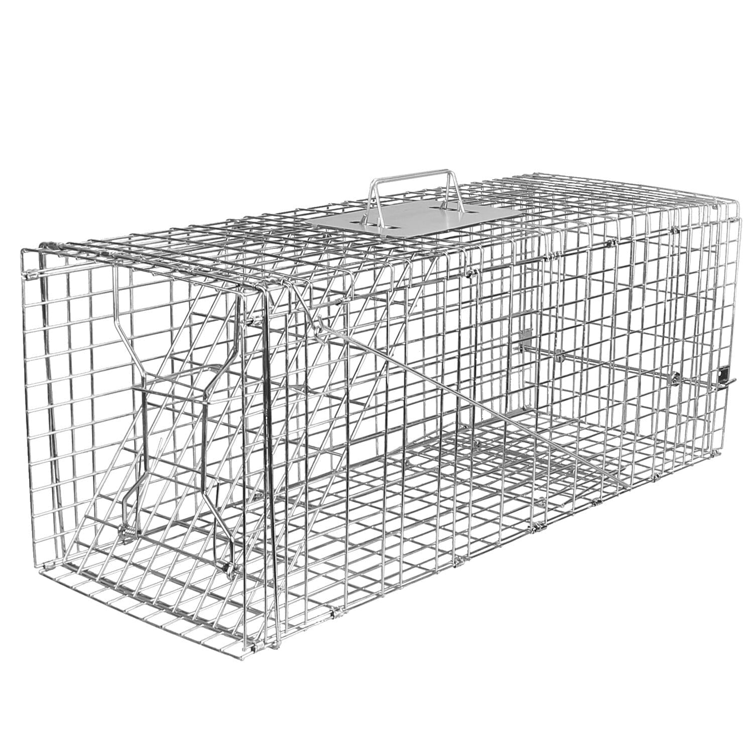 Humane Catch Release Live Animal Collapsible Galvanized Wire Trap Cage Free Shipping Cheap Online