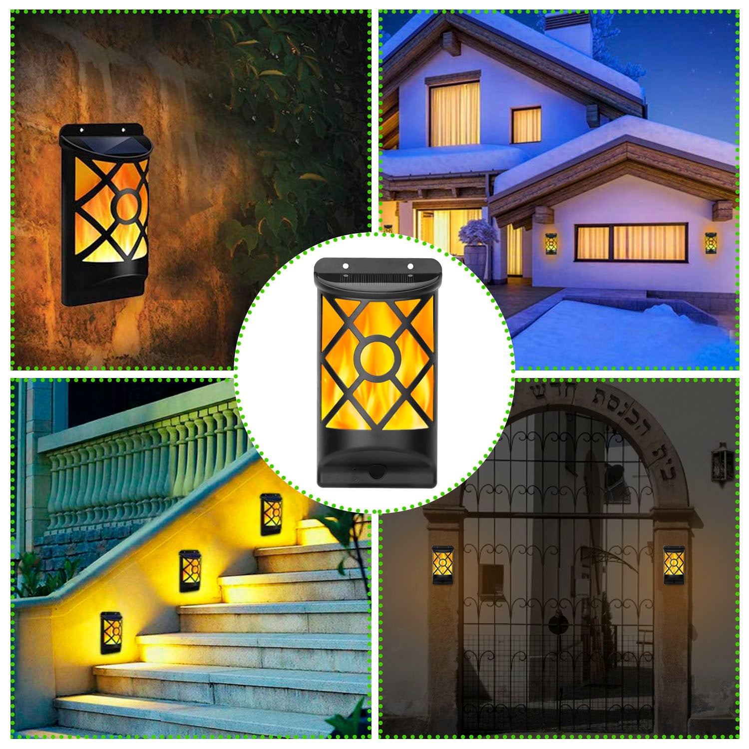 96 LEDs Waterproof Flame Solar Lights Outdoor Clearance Online Amazon