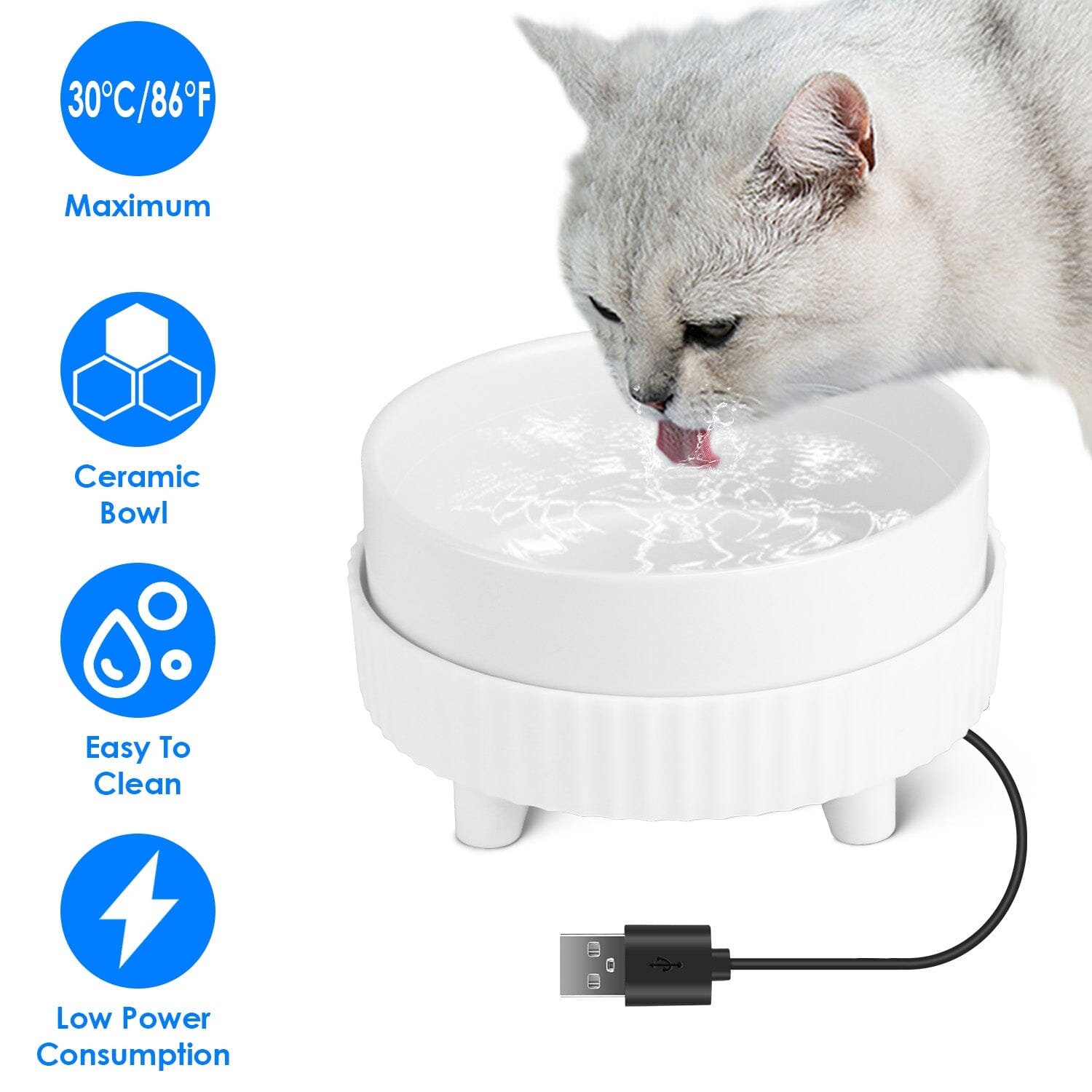 Ceramic Heated Pet Water Bowl Food Warmer Discount View