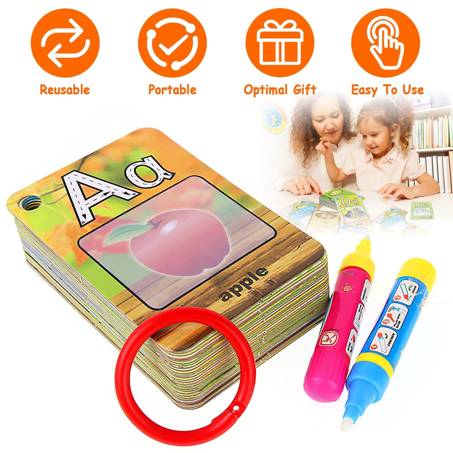 Alphabet Water Coloring Cards with 2 Magic Water Pens Buy Cheap Manchester Great Sale