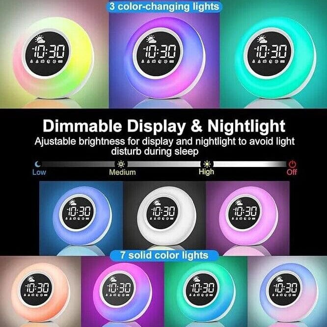 Color Changing Alarm Clock Night Light Sleep Sound Machine For Sale Online