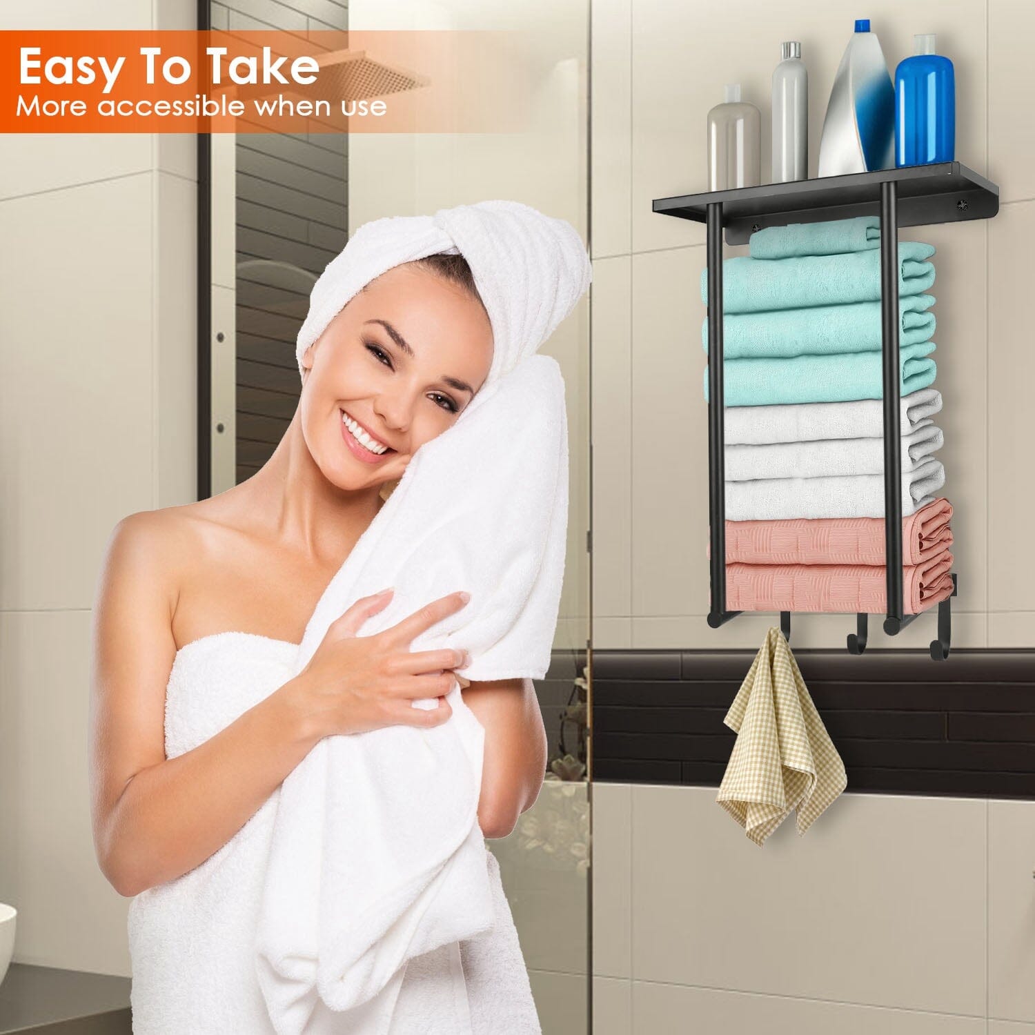 Wall Mounted Towel Rack for Rolled Towels Buy Cheap Footlocker Pictures