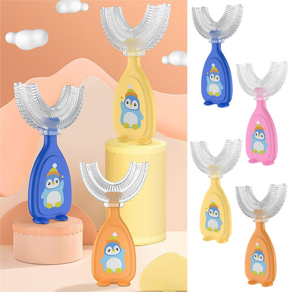 2-Piece: Manual Children's U-Shaped Toothbrush Sale Fashion